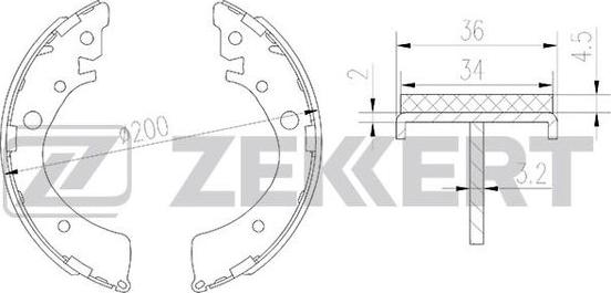 Zekkert BK-4103 - Komplet kočnica, bubanj kočnice www.molydon.hr