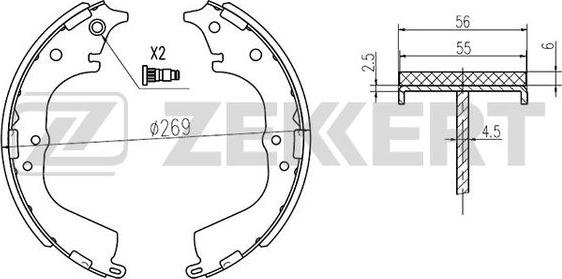 Zekkert BK-4107 - Komplet kočnica, bubanj kočnice www.molydon.hr