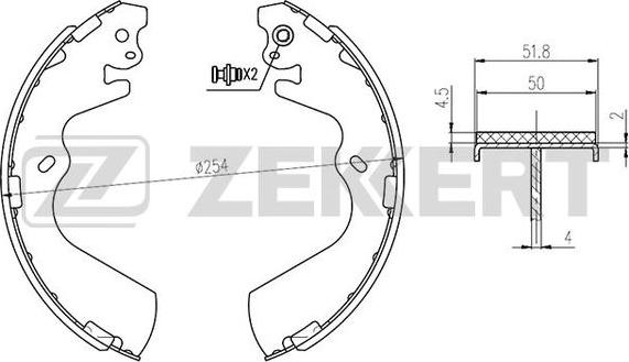 Zekkert BK-4113 - Komplet kočnica, bubanj kočnice www.molydon.hr