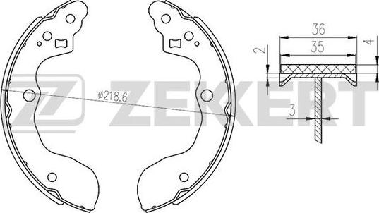 Zekkert BK-4112 - Komplet kočnica, bubanj kočnice www.molydon.hr