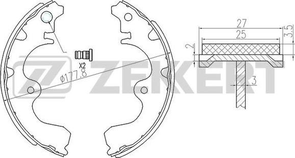 Zekkert BK-4117 - Komplet kočnica, bubanj kočnice www.molydon.hr