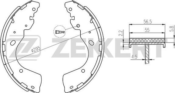 Zekkert BK-4184 - Komplet kočnica, bubanj kočnice www.molydon.hr