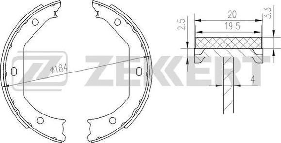 Zekkert BK-4136 - Komplet kočnica, bubanj kočnice www.molydon.hr