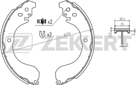 Zekkert BK-4179 - Komplet kočnica, bubanj kočnice www.molydon.hr