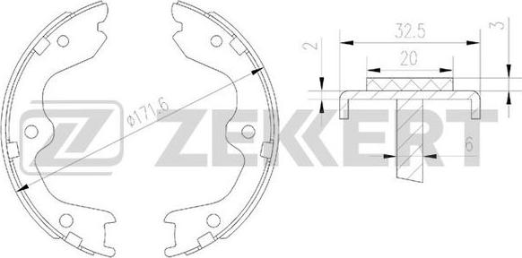 Zekkert BK-4171 - Komplet kočnica, bubanj kočnice www.molydon.hr