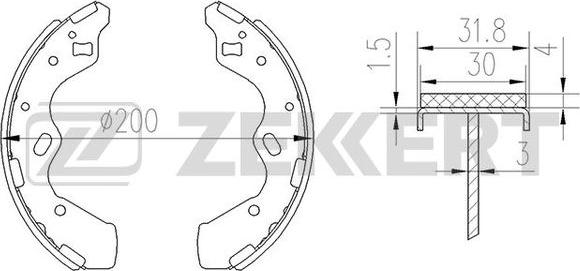 Zekkert BK-4172 - Komplet kočnica, bubanj kočnice www.molydon.hr