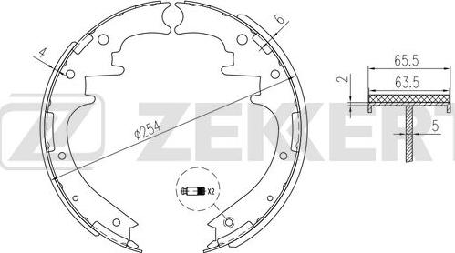 Zekkert BK-4346 - Komplet kočnica, bubanj kočnice www.molydon.hr