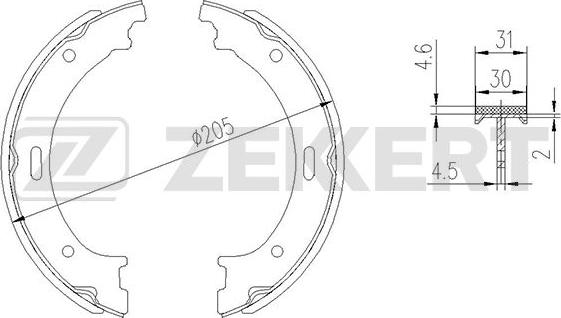 Zekkert BK-4343 - Komplet kočnica, bubanj kočnice www.molydon.hr