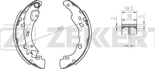 Zekkert BK-4365 - Komplet kočnica, bubanj kočnice www.molydon.hr