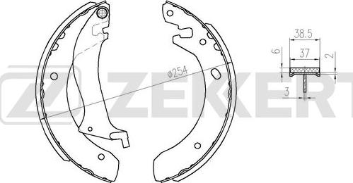 Zekkert BK-4362 - Komplet kočnica, bubanj kočnice www.molydon.hr