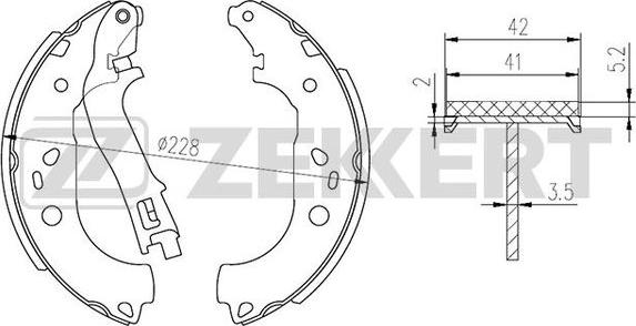 Zekkert BK-4304 - Komplet kočnica, bubanj kočnice www.molydon.hr