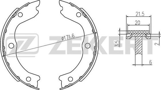 Zekkert BK-4300 - Komplet kočnica, bubanj kočnice www.molydon.hr