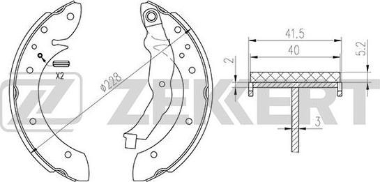 Zekkert BK-4317 - Komplet kočnica, bubanj kočnice www.molydon.hr