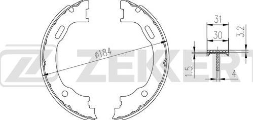 Zekkert BK-4325 - Komplet kočnica, bubanj kočnice www.molydon.hr