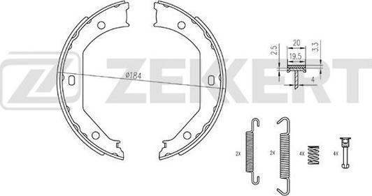 Zekkert BK-4321 - Komplet kočnica, bubanj kočnice www.molydon.hr