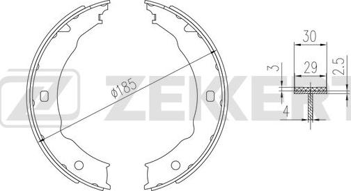 Zekkert BK-4374 - Komplet kočnica, bubanj kočnice www.molydon.hr