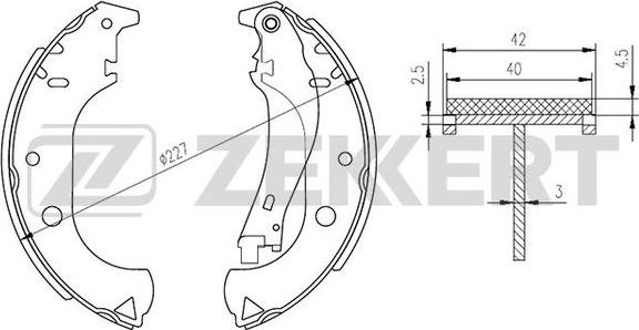 Zekkert BK-4299 - Komplet kočnica, bubanj kočnice www.molydon.hr