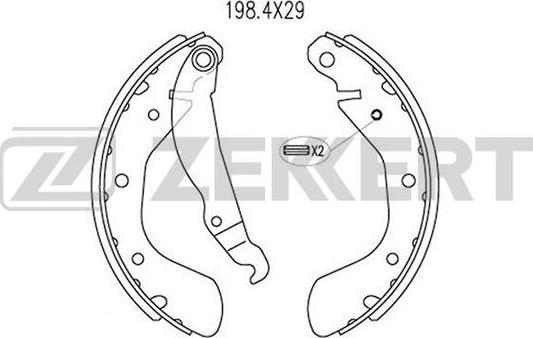 Zekkert BK-4286 - Komplet kočnica, bubanj kočnice www.molydon.hr