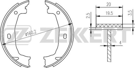 Zekkert BK-4274 - Komplet kočnica, bubanj kočnice www.molydon.hr