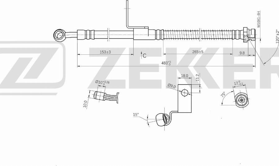 Zekkert BS-9542 - Kočiono crijevo, lajtung www.molydon.hr