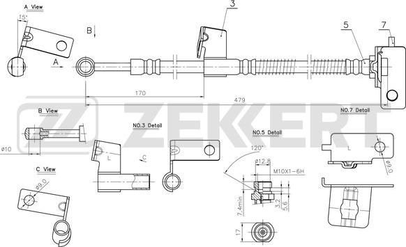 Zekkert BS-9077 - Kočiono crijevo, lajtung www.molydon.hr