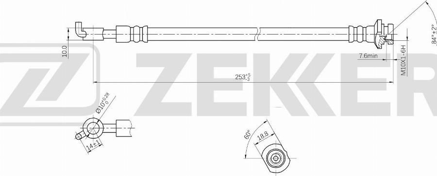 Zekkert BS-9382 - Kočiono crijevo, lajtung www.molydon.hr