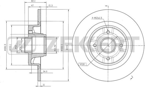 Zekkert BS-5990 - Kočioni disk www.molydon.hr