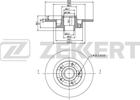 Zekkert BS-5998BZ - Kočioni disk www.molydon.hr