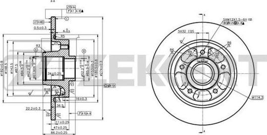 Zekkert BS-5998 - Kočioni disk www.molydon.hr