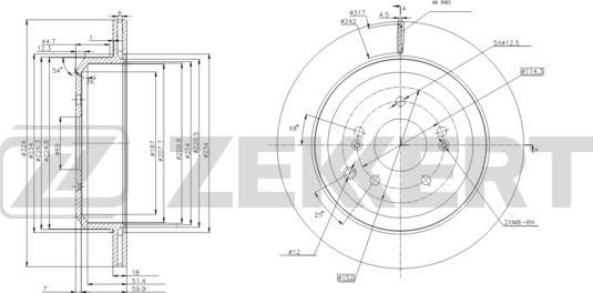 Zekkert BS-5949 - Kočioni disk www.molydon.hr