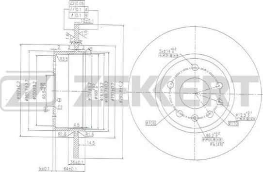 Zekkert BS-5946 - Kočioni disk www.molydon.hr