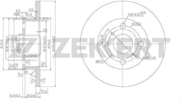 Zekkert BS-5940 - Kočioni disk www.molydon.hr