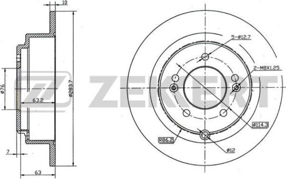 Zekkert BS-5947 - Kočioni disk www.molydon.hr