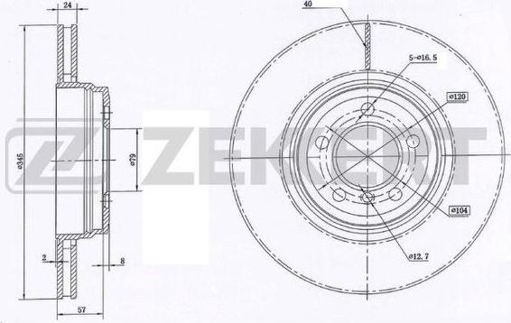 Zekkert BS-5954 - Kočioni disk www.molydon.hr