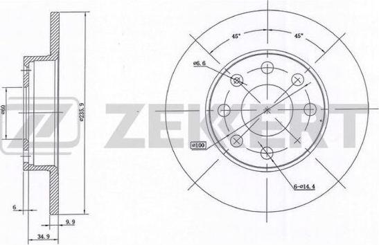 Zekkert BS-5958 - Kočioni disk www.molydon.hr