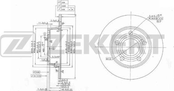 Zekkert BS-5953 - Kočioni disk www.molydon.hr