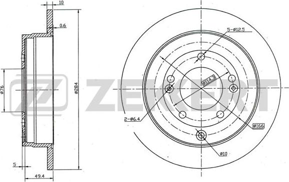 Zekkert BS-5957 - Kočioni disk www.molydon.hr