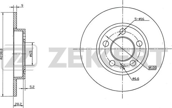 Zekkert BS-5965 - Kočioni disk www.molydon.hr