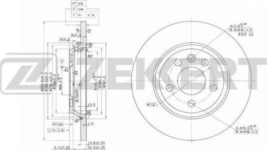 Zekkert BS-5966 - Kočioni disk www.molydon.hr