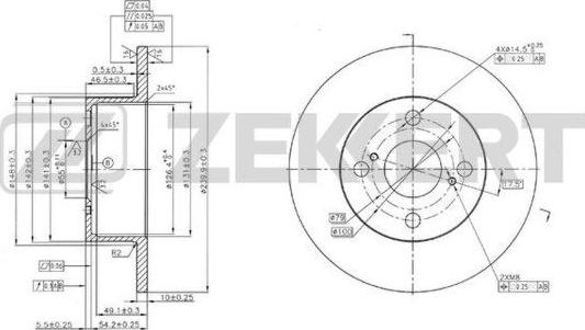 Zekkert BS-5967 - Kočioni disk www.molydon.hr