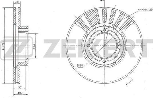 Zekkert BS-5909 - Kočioni disk www.molydon.hr