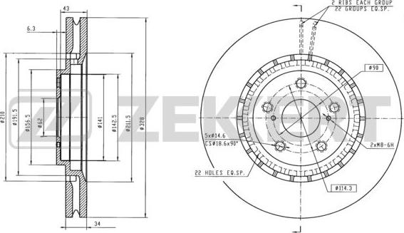 Zekkert BS-5906 - Kočioni disk www.molydon.hr