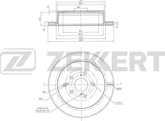 Zekkert BS-5908 - Kočioni disk www.molydon.hr