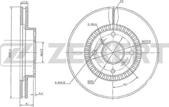 Zekkert BS-5914 - Kočioni disk www.molydon.hr