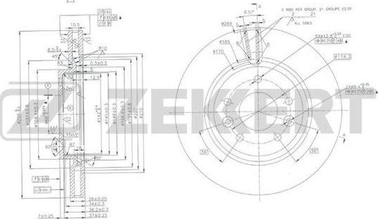 Zekkert BS-5917 - Kočioni disk www.molydon.hr