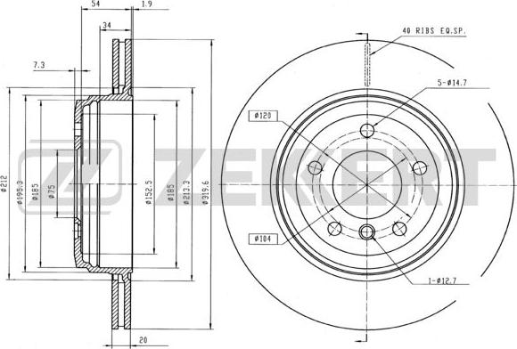 Zekkert BS-5935B - Kočioni disk www.molydon.hr