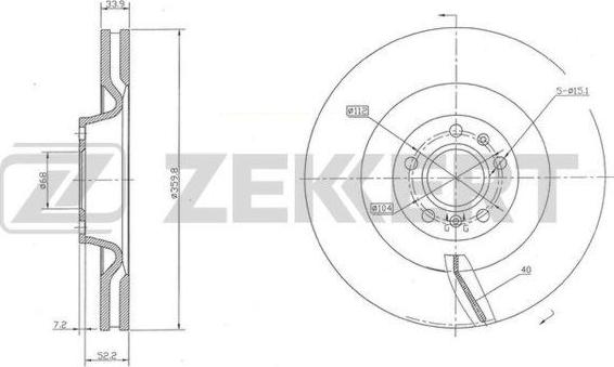 Zekkert BS-5936 - Kočioni disk www.molydon.hr