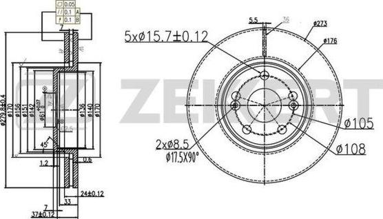 Zekkert BS-5931 - Kočioni disk www.molydon.hr