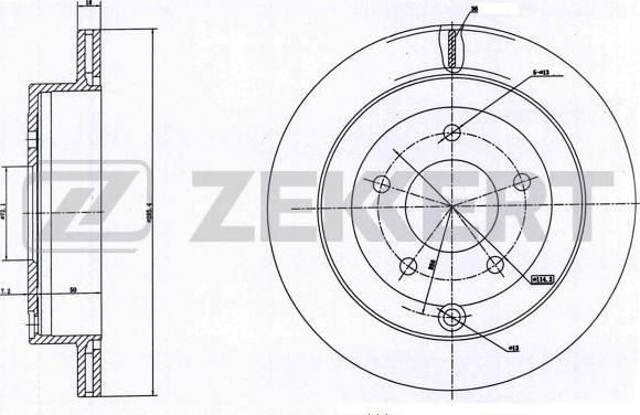 Zekkert BS-5937 - Kočioni disk www.molydon.hr