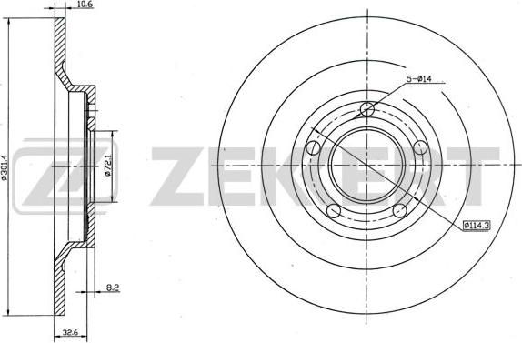 Zekkert BS-5928 - Kočioni disk www.molydon.hr